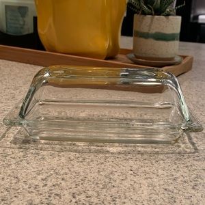 🧈 Simple Clear Glass Butter Dish Rectangular